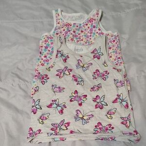 Floral and Butterfly Kids Tank Tops
